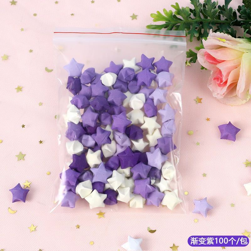 540 tờ giấy gấp sao nhiều màu loại đẹp, sao giấy gấp sắn