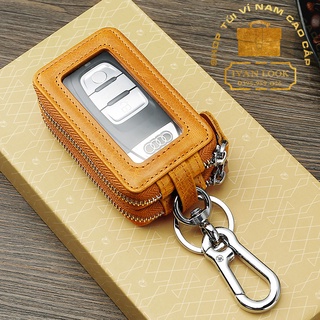 Bao Da Chìa Khóa 2 Ngăn Đa Năng Chất Liệu Da Thật Sang Trọng Bền Bỉ