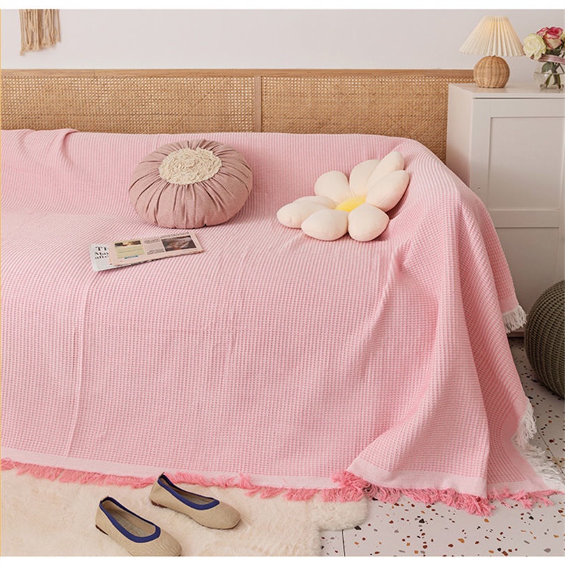 Vỏ Bọc Ghế Sofa Bằng Vải Cotton Màu Trơn Không Trượt