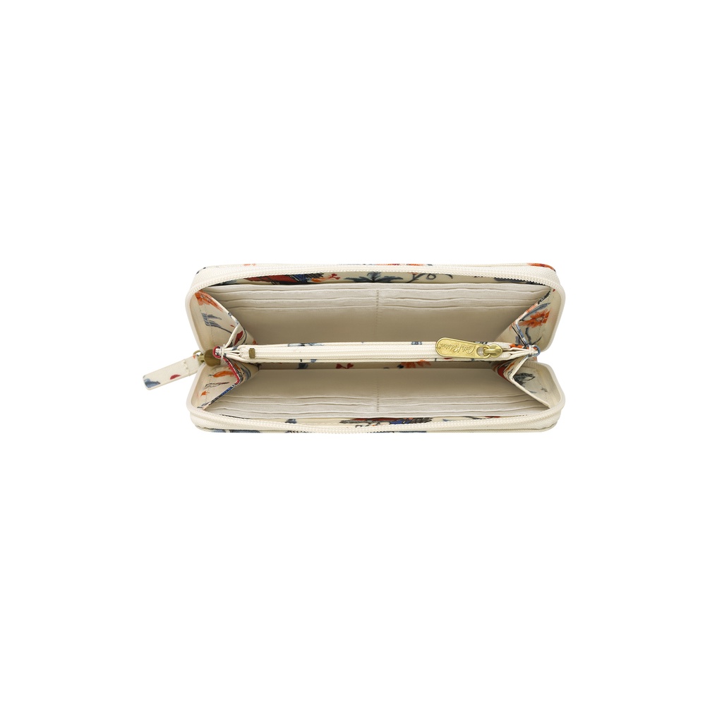 Cath Kidston - Ví nữ dài/Continental Zip Wallet - Firework Floral - Cream -1045970