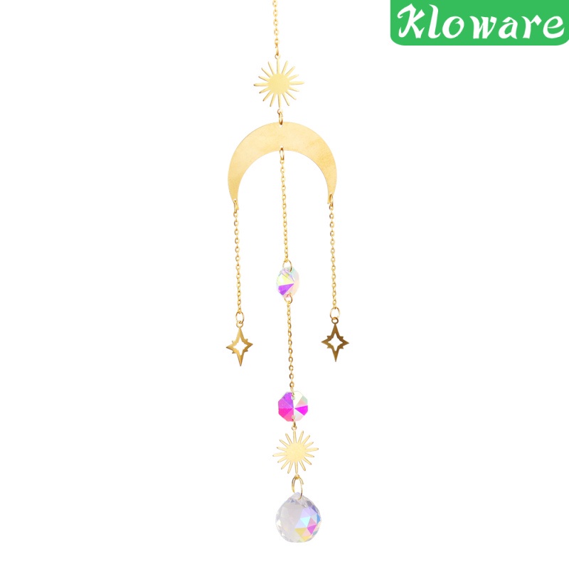 Chuông Gió Pha Lê Hình Học Màu Cầu Vồng Trang Trí Cửa Sổ / Tiệc Cưới