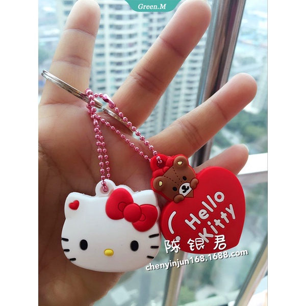 Móc Khóa Gắn Ba Lô Bằng Silicon Họa Tiết Hoạt Hình Dễ Thương Bắt Mắt