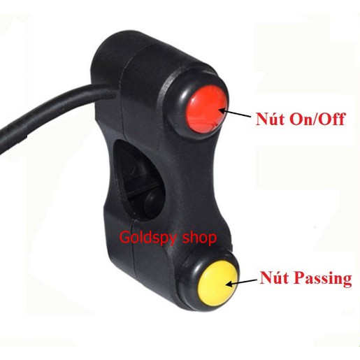 Công tắc Ducati F3 - 2 nút với chức năng on, off, passing dành cho xe máy