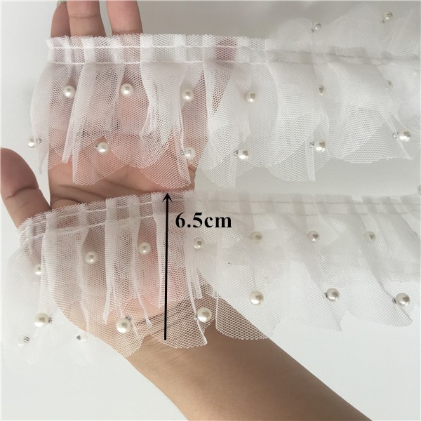 2 Yards Lưới Ngọc Trai Trang Trí Váy Cưới