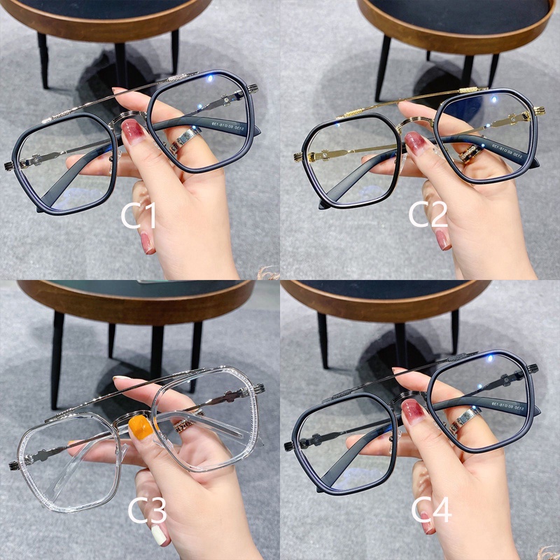 Kính Mát Gọng Vuông Chống Tia Bức Xạ UV400 2 Trong 1 Thời Trang Cho Nam Và Nữ