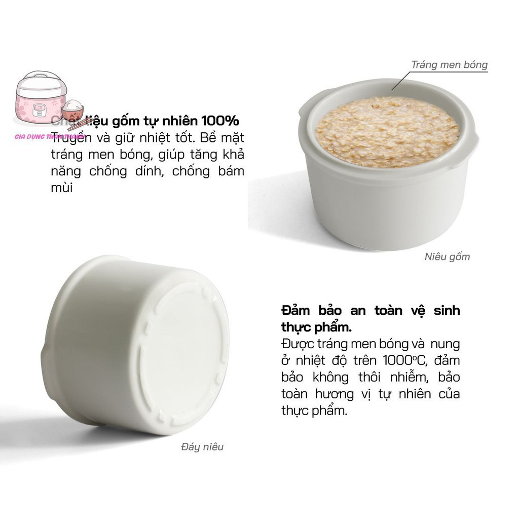 Nồi Hầm Cháo Cách Thủy 2 Tầng 2GOOD A600  - Hàng Chính Hãng