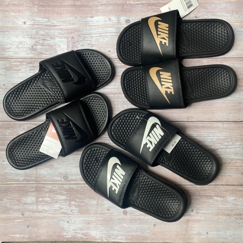 Dép nike quai ngang full đen cho nam size 40-45 tặng hộp