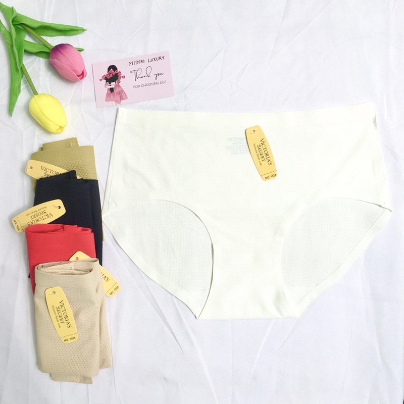 Quần lót đúc su thông hơi co dãn đàn hồi, Quần chip nữ mỏng nhẹ đáy thấm hút mồ hơi tốt 1523-1524