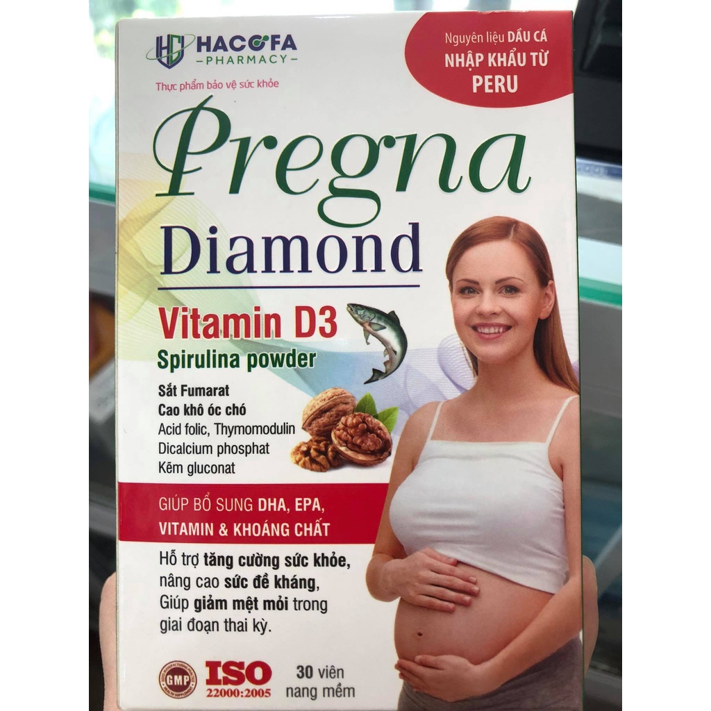 PREGNA DIAMOND VITAMIN TỔNG HỢP DÀNH CHO BÀ BẦU Nguyên liệu nhập khẩu từ Peru
