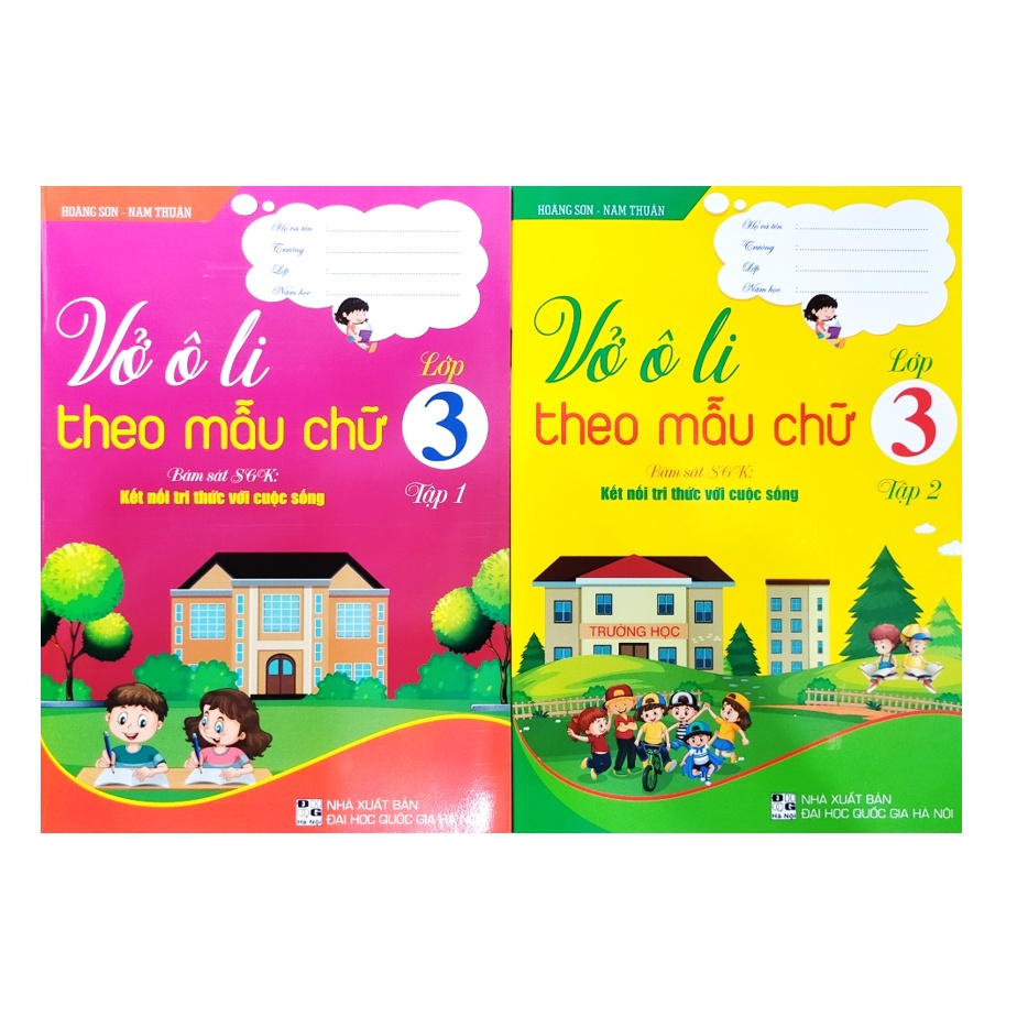 Sách - Combo Vở Ô Li Theo Mẫu Chữ Lớp 3 (Bám Sát SGK: Kết Nối Tri Thức Với Cuộc Sống) (Bộ 2 Cuốn)