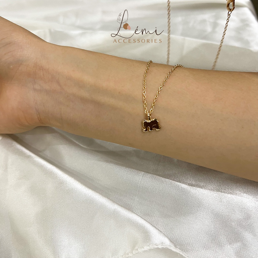 Dây chuyền nữ con voi Vòng cổ tạo hình con voi dễ thương thời trang Hàn Quốc Lémi accessories