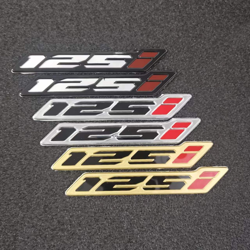 Honda Click 125i Emblem Logo Xe Máy Đen Vàng Bạc 3D Chất Lượng Nguyên Bản 2 Chiếc