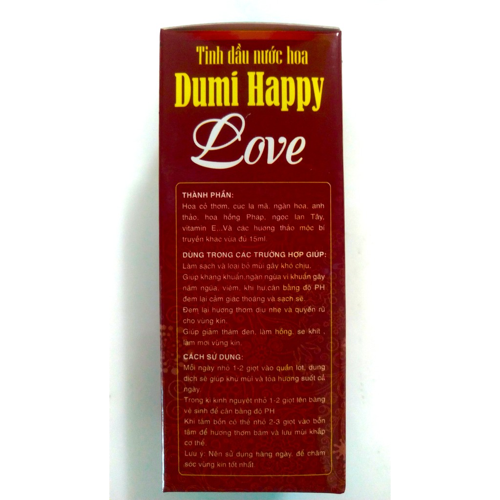 Tinh Dầu Nước Hoa DUMI HAPPY LOVE (15ML)