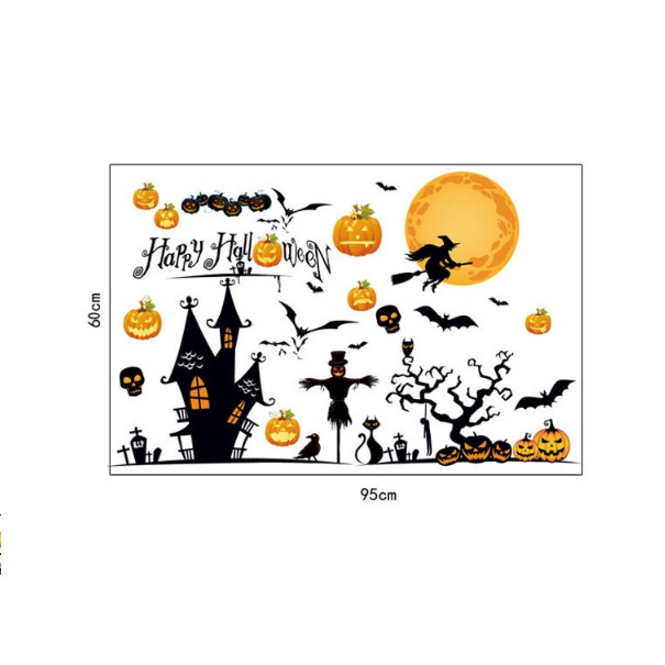 Decal trang trí Lễ Hội Halloween mẫu 02
