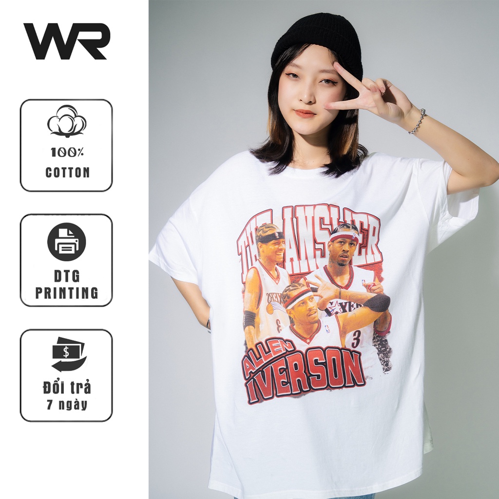 Áo thun unisex wright siêu sao bóng rổ Allen Iverson | WebRaoVat - webraovat.net.vn