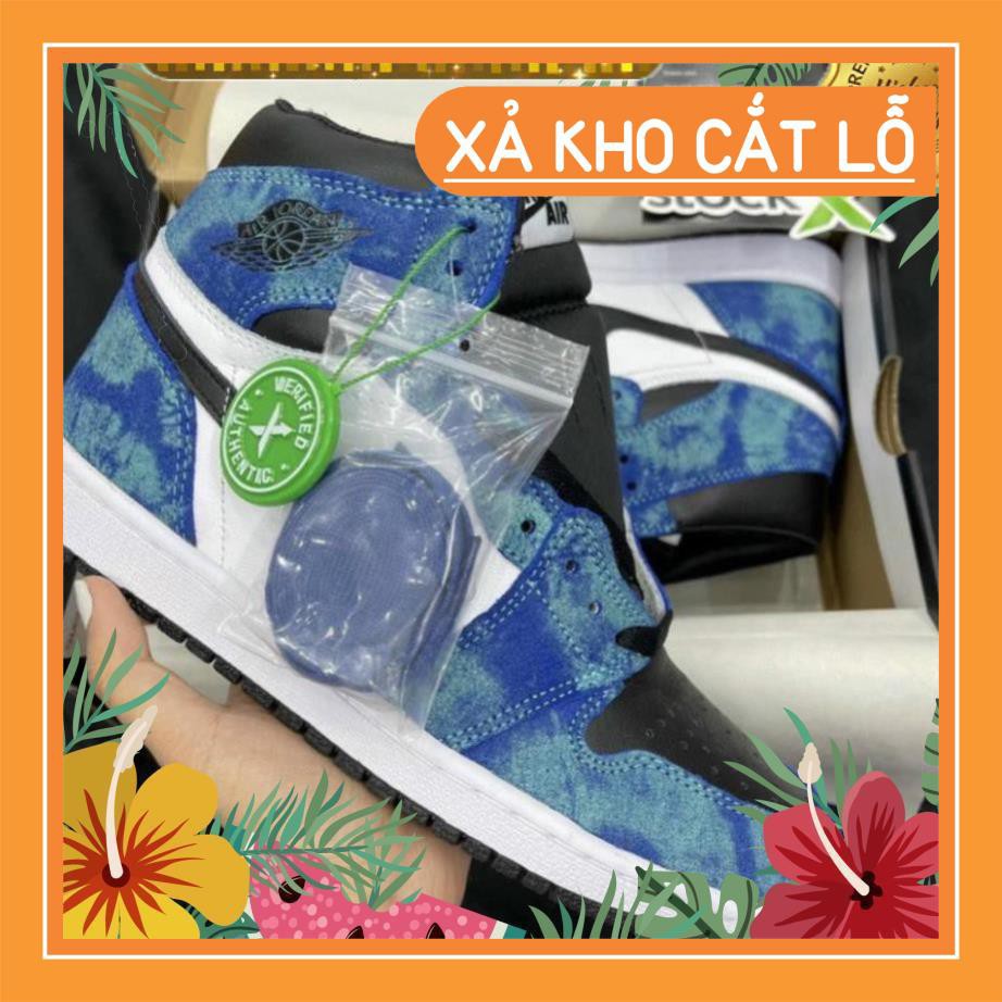 Giày jordan 1 xanh loang cao cổ hàng 1:1 chất lượng ( full phụ kiện + freeship ) | BigBuy360 - bigbuy360.vn