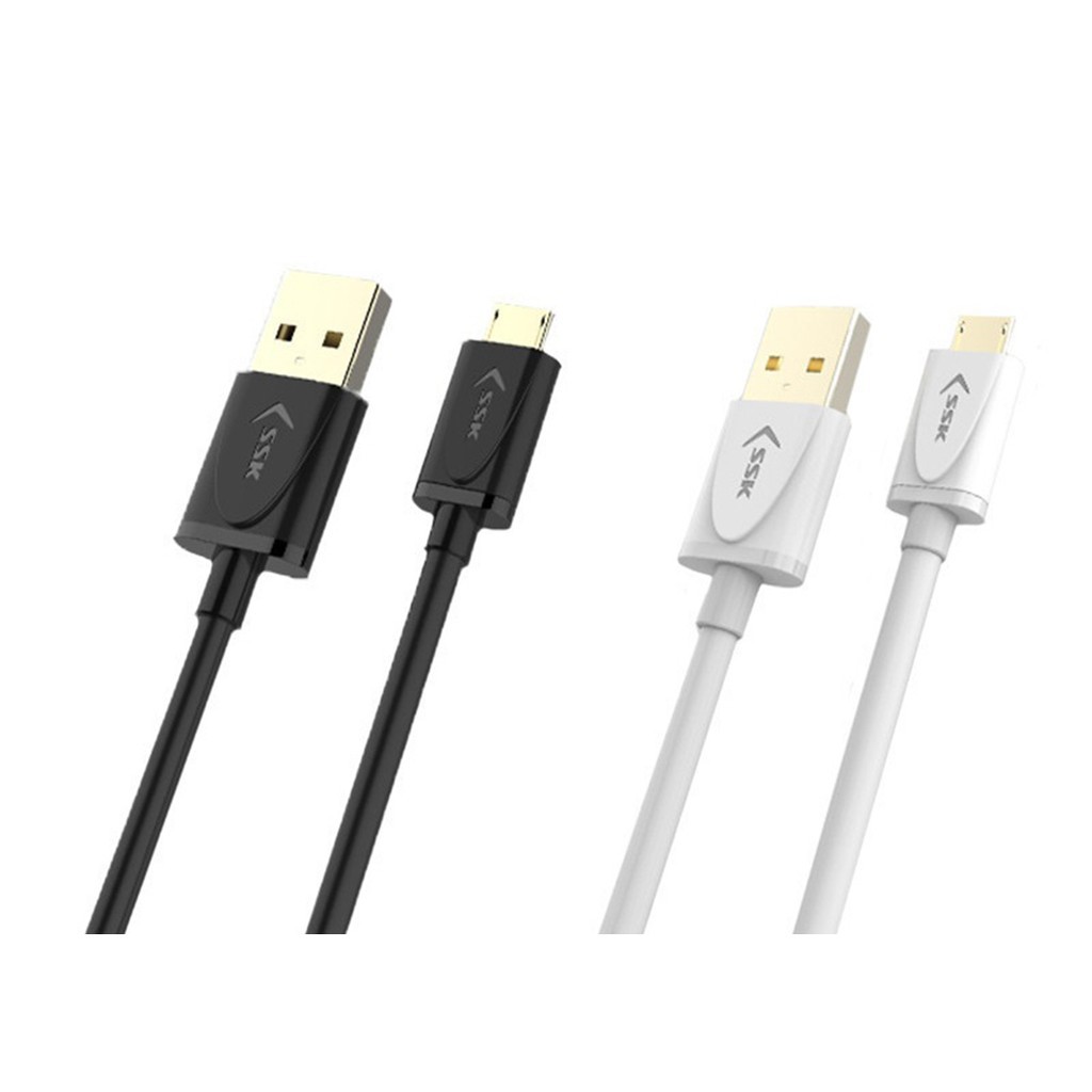 CÁP SẠC USB -> MICRO SSK 0.5m SU2M001 TRĂNG,ĐEN