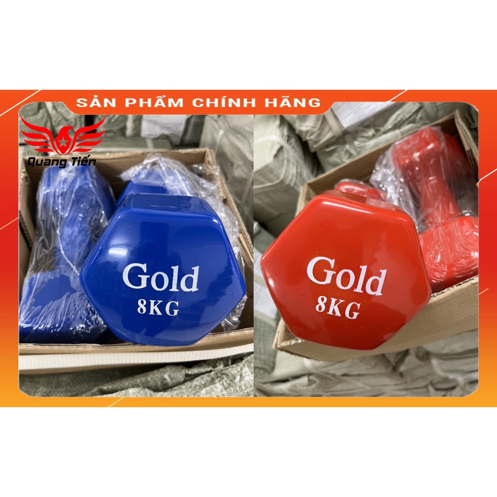 Tạ tay cao su Gold cao cấp 8 kg (giá 1 chiếc)