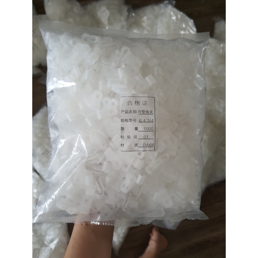 Combo 50 kẹp nhựa nẹp dây điện tiện ích