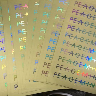 Sticker logo peaceminusone cầu vồng