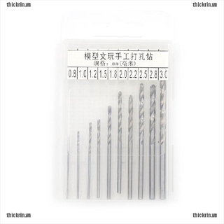 <Hot~new>10Pcs Titanium Coated Drill Bits High Speed Steel Drill Bits Power Tools 0.8-3mm