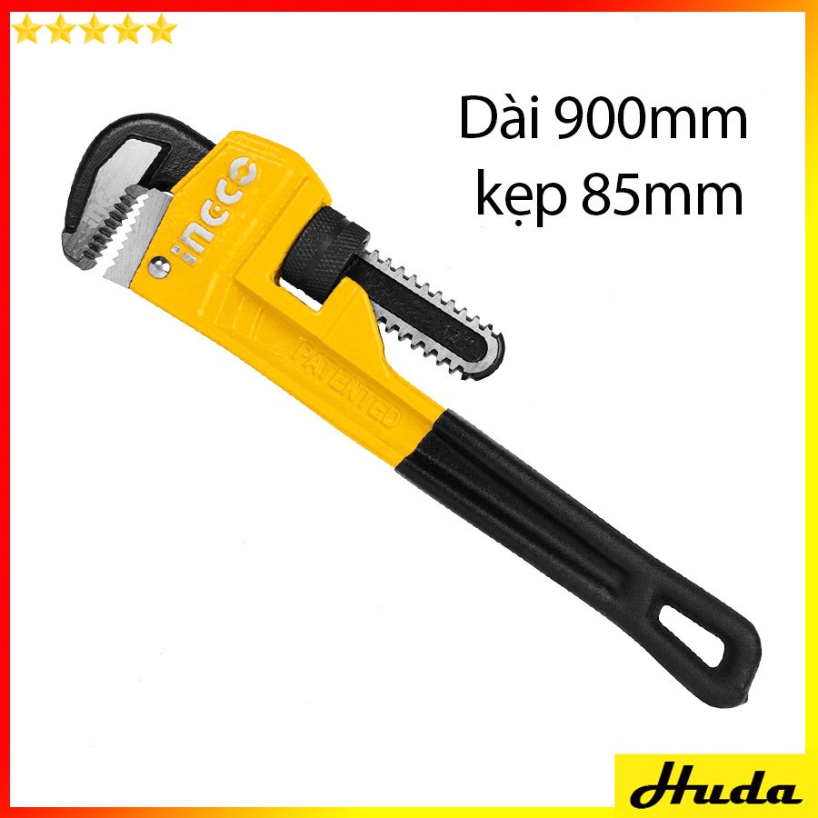 Mỏ lết răng 36 inch (900mm) độ kẹp 85mm Total Ingco siêu cứng vặn mở bulong đai ốc sửa chữa cơ khí ống nước máy móc