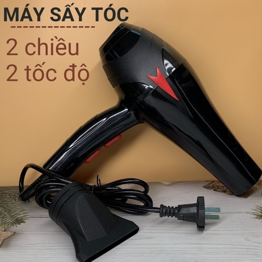 Máy Sấy Tóc Chính Hãng Với Nút Bấm Nhiều Chế Độ Không Gây Hư Tổn Cho Tóc 2 Chiều Nóng lạnh Tặng Kèm Đầu Sấy Angola