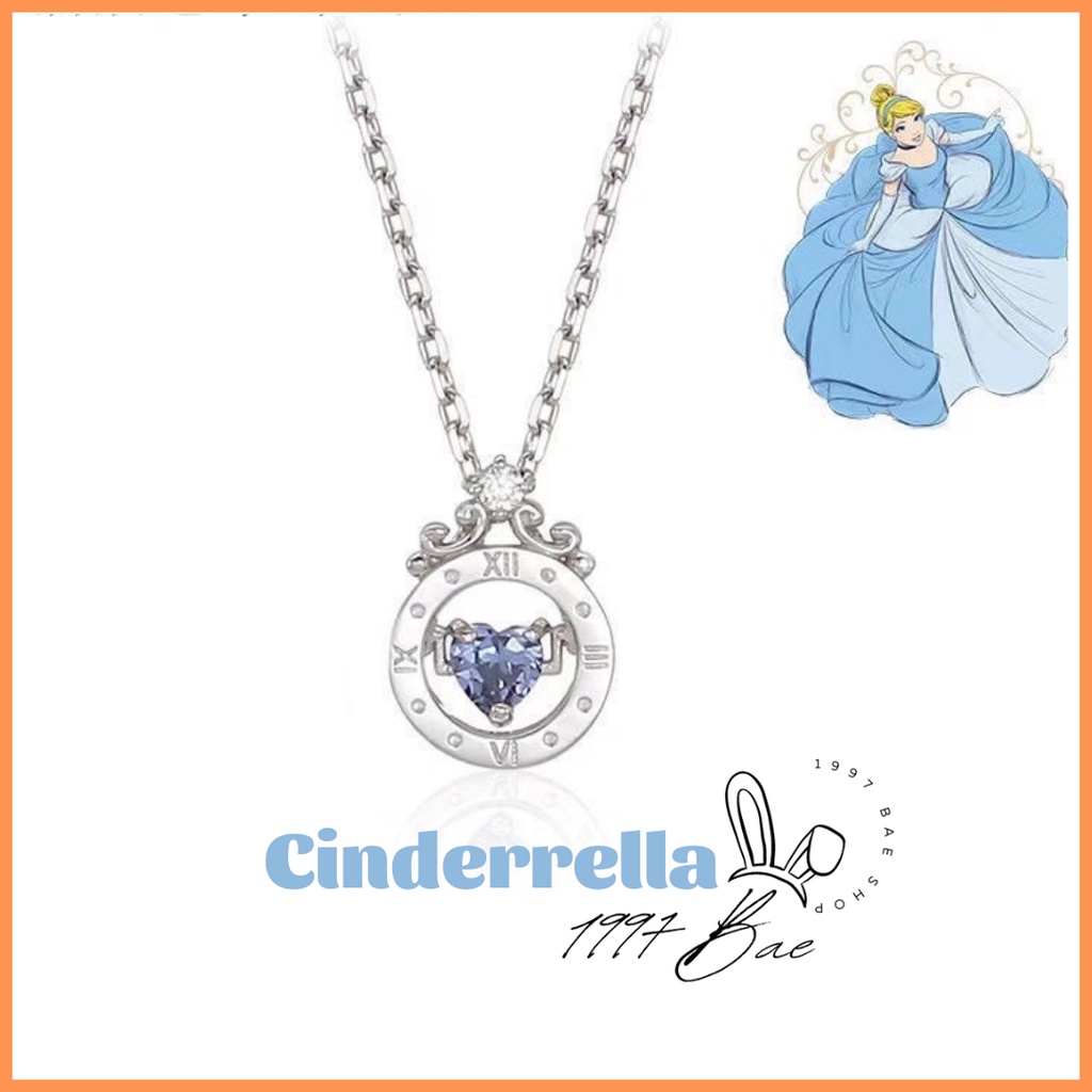 Dây chuyền công chúa Disney Dancing Heart bạc 925 mạ vàng cao cấp không đen không gỉ