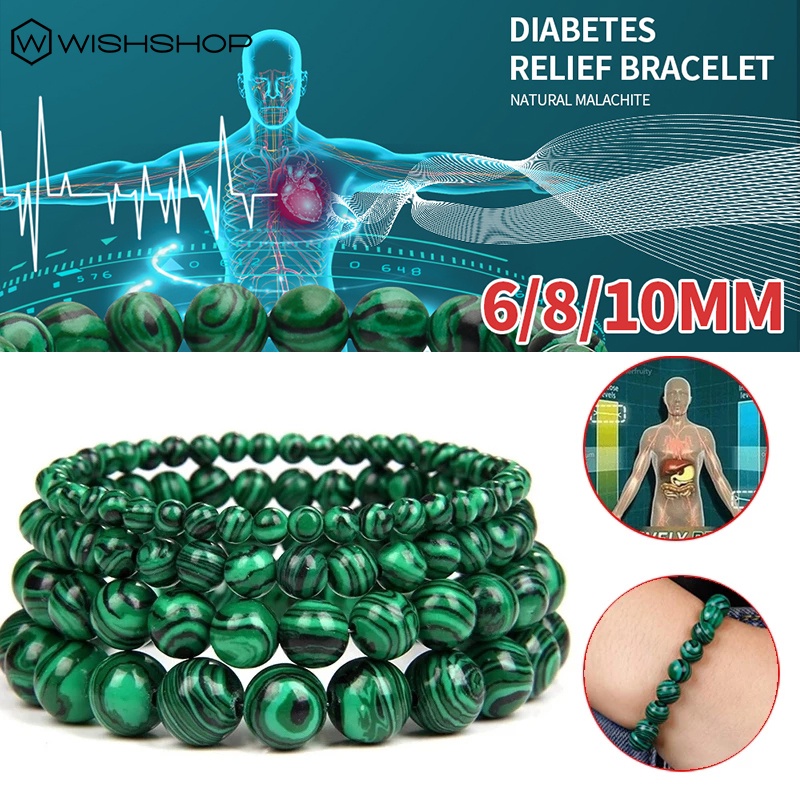 Vòng Tay Chuỗi Hạt Đá Malachite 10mm Thời Trang Unisex