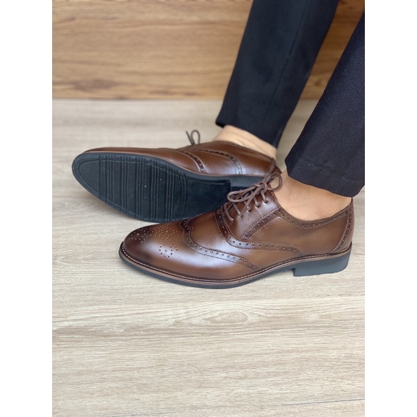 Giầy Tây Oxford Da Bò - Bảo Hành 12 Tháng