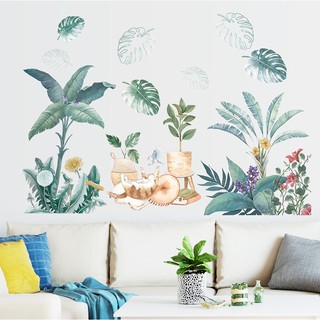 Decal giấy dán tường [MẪU MỚI] Decan hoa mùa hè