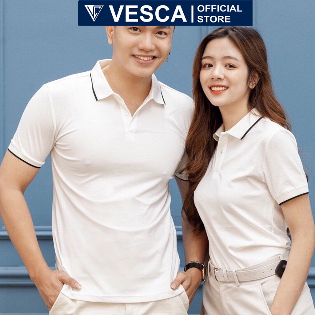 Áo Polo nam nữ unisex có cổ đẹp Hamino basic ngắn tay chất vải thun cotton co giãn cao cấp màu trắng đen E2