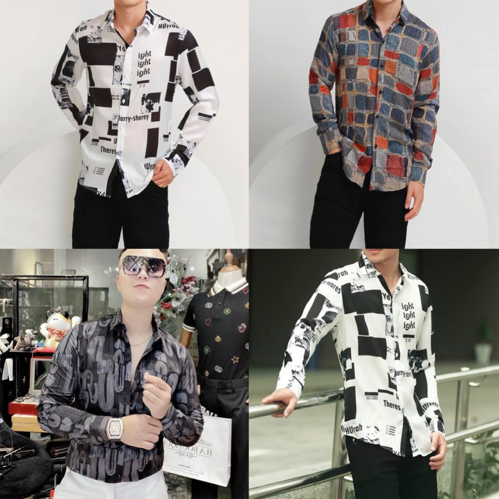 ÁO SƠ MI NAM TAY DÀI , HỌA TIẾT ĐẸP , NHIỀU MẪU HỌA TIẾT