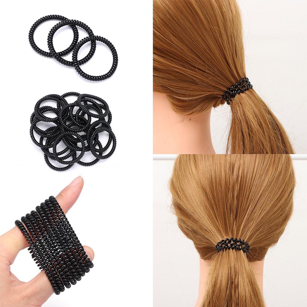 Set 20 Dây Buộc Tóc Dạng Xoắn Siêu Mỏng Co Giãn