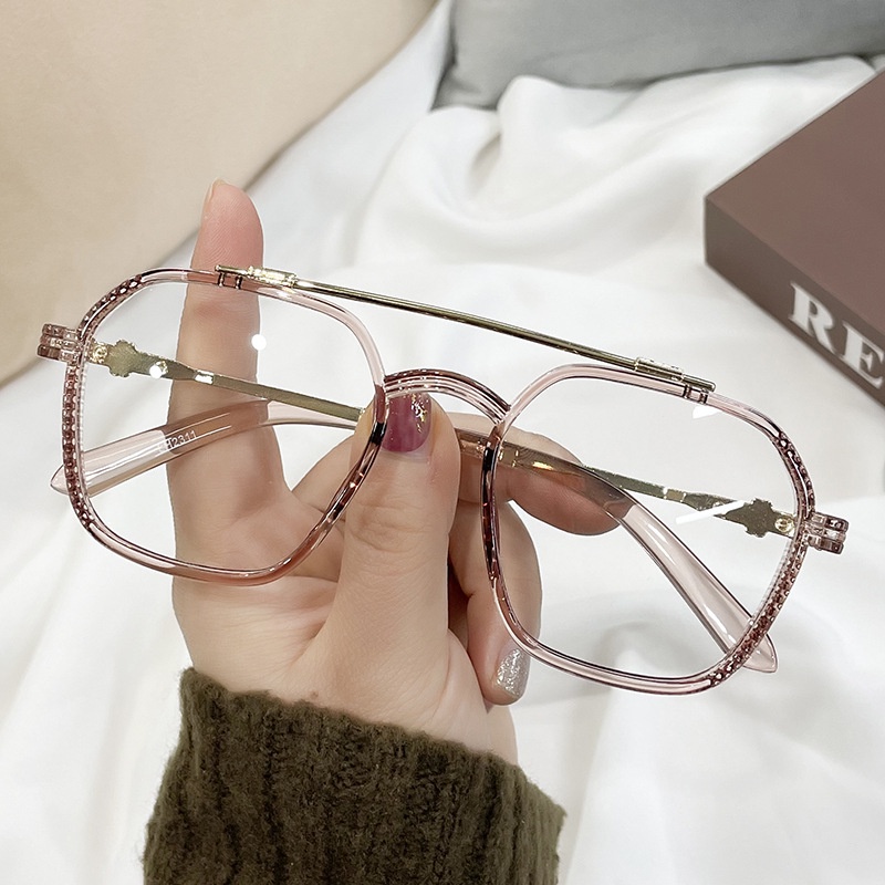 Kính Mát TR90 Gọng Vuông Oversized Chống Ánh Sáng Xanh Cho Nữ
