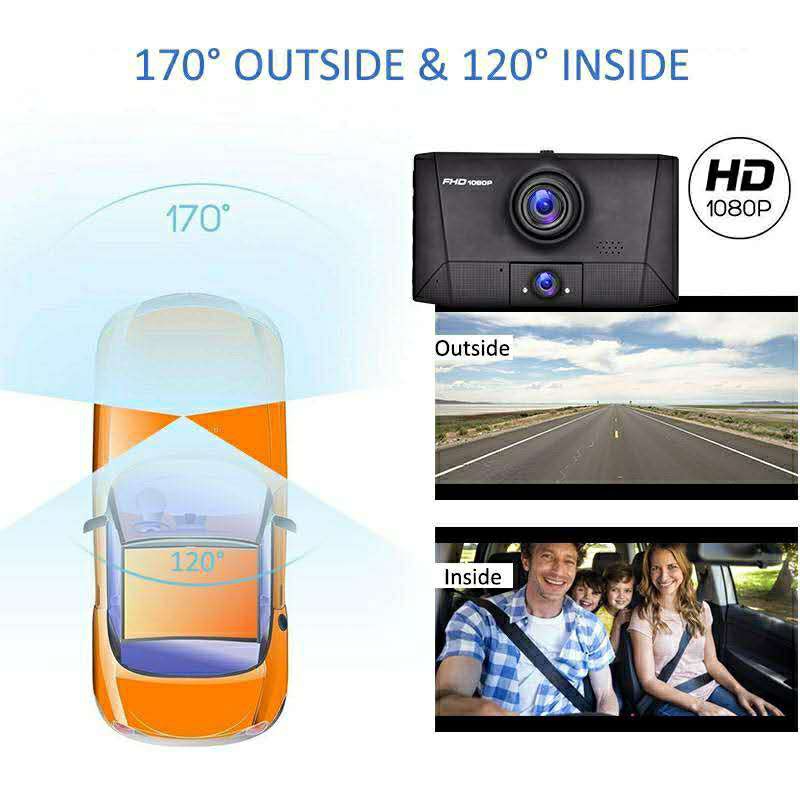 Camera Hành Trình Cho Xe Hơi 3 Ống Kính Full Hd 1080p | WebRaoVat - webraovat.net.vn