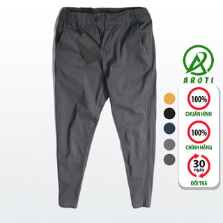 Quần Kaki Nam AROTI Ống Suông Dài Rộng Vải Kaki Đẹp Cao Cấp Mềm Mịn,Co Giãn Tốt Dáng Âu Đứng,Công Sở,Lưng Thun QK045-SP3