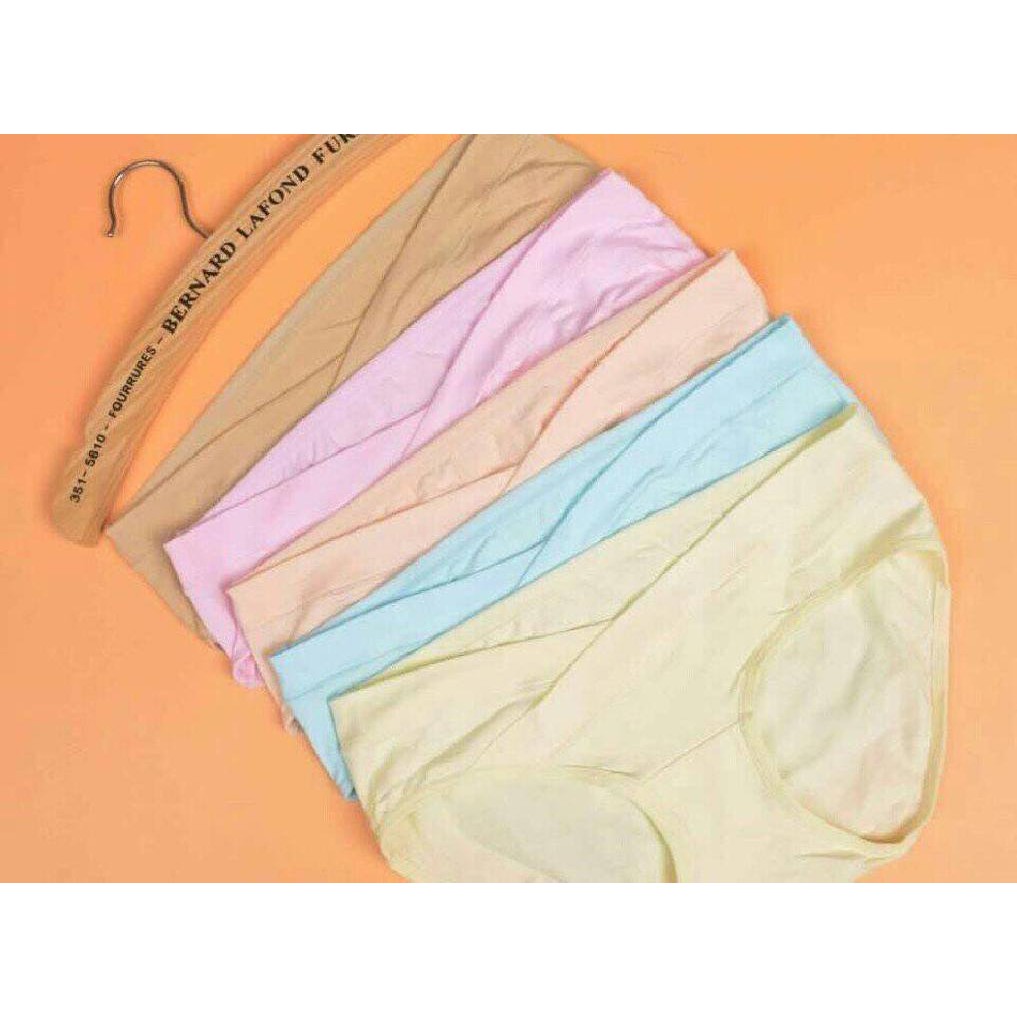 ĐỒ LÓT BẦU VÀ SAU SINH FREESHIP Quần lót cotton trơn cạp chéo đỡ bụng bầu