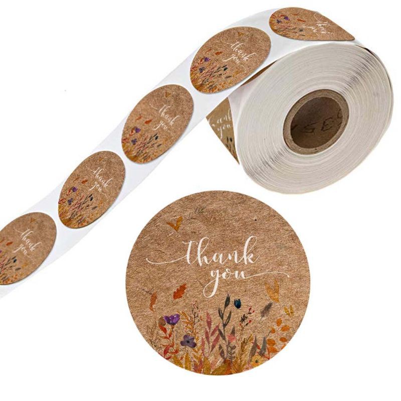 Set 500 Miếng Dán Chữ Thank You Trang Trí Đa Dụng Chất Lượng Cao