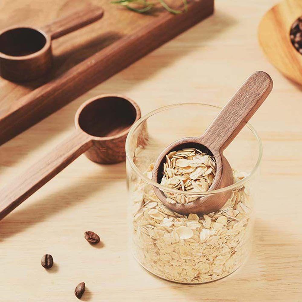 NICKOLAS Muỗng Đo Lường Làm Bánh Bằng Gỗ Óc Chó