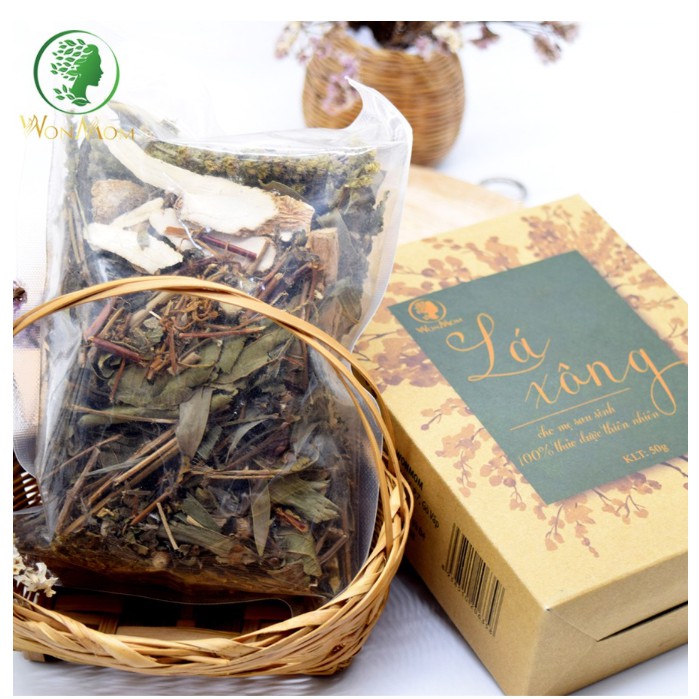 Bộ Chăm Sóc Mẹ Là Siêu Nhân, Khử Mùi, Phục Hồi Năng Lượng Cho Mẹ Sau Sinh Wonmom (1 Lá Xông + 1 Hộp Thảo Mộc Vệ Sinh Mẹ)