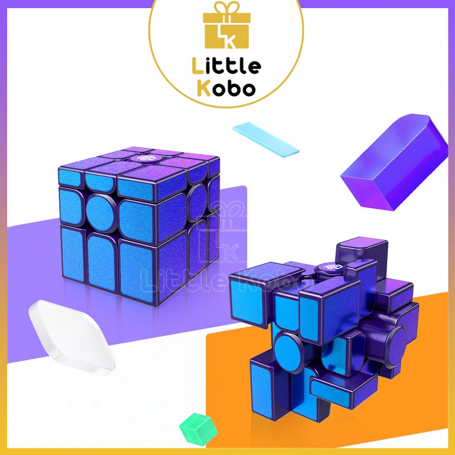 Rubik Gan Mirror Purple Bump Màu Tím Rubic Gan Biến Thể Tráng Gương Hàng Cao Cấp Có Nam Châm