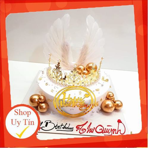 Topper thẻ cắm happy birthday dùng trang trí bánh kem, bánh sinh nhật...