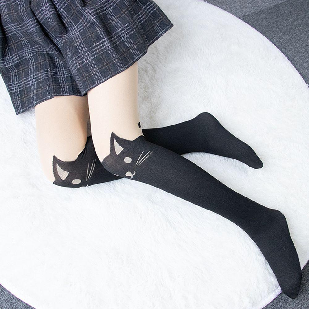 Quần Tất Trong Suốt Họa Tiết Hoạt Hình Phong Cách Lolita Đáng Yêu Dành Cho Nữ