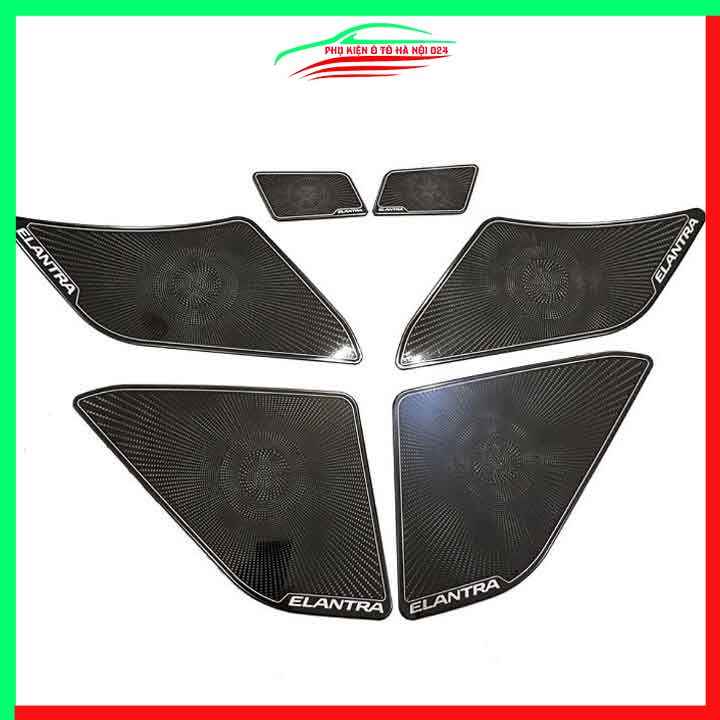 Bộ ốp màng loa Elantra 2016-2021 chuẩn theo xe vân Titan chống xước trang trí nội thất ô tô