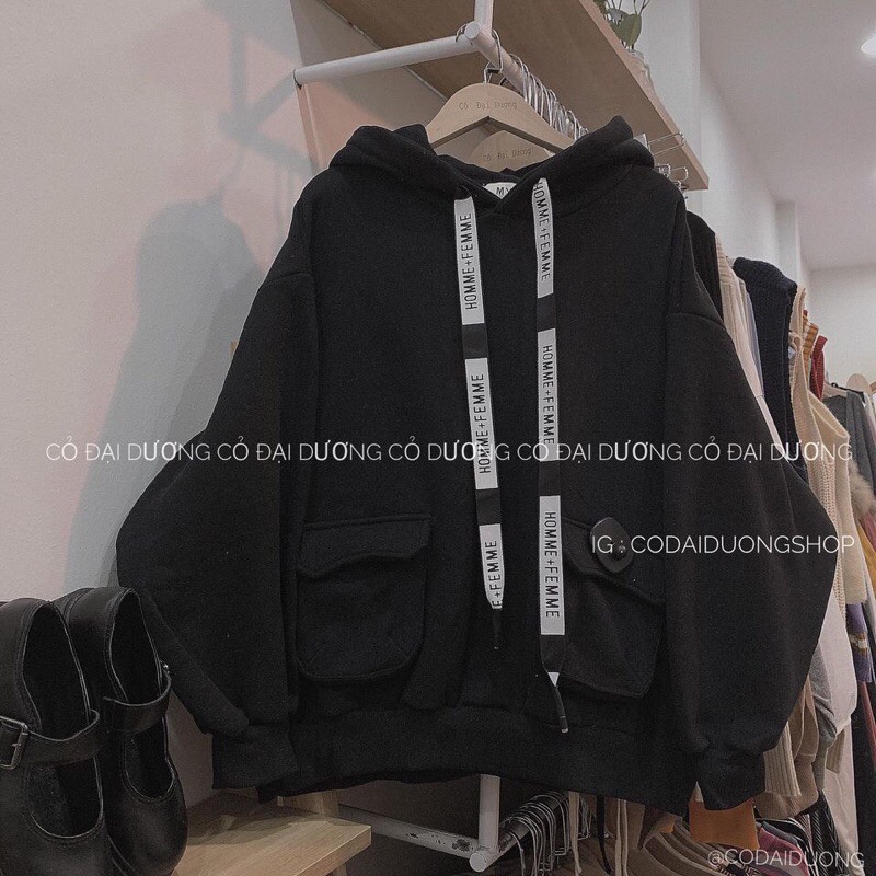 hoodie túi nắp dây chữ 5 màu | BigBuy360 - bigbuy360.vn
