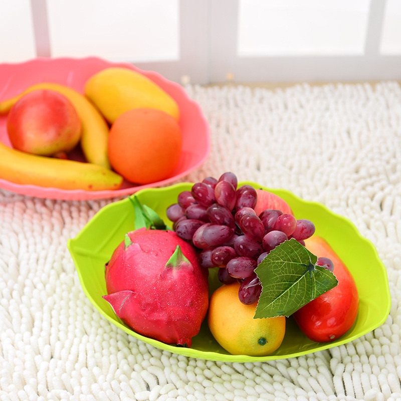 Đĩa nhựa Việt Nhật đựng đồ ăn, trái cây - Đĩa đựng bánh kẹo hình chiếc lá 1241/1242 (DHL03)