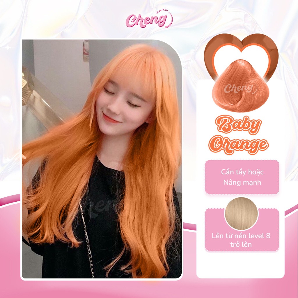 Thuốc Nhuộm Tóc Màu BABY ORANGE | Chenglovehair, Chenglovehairs