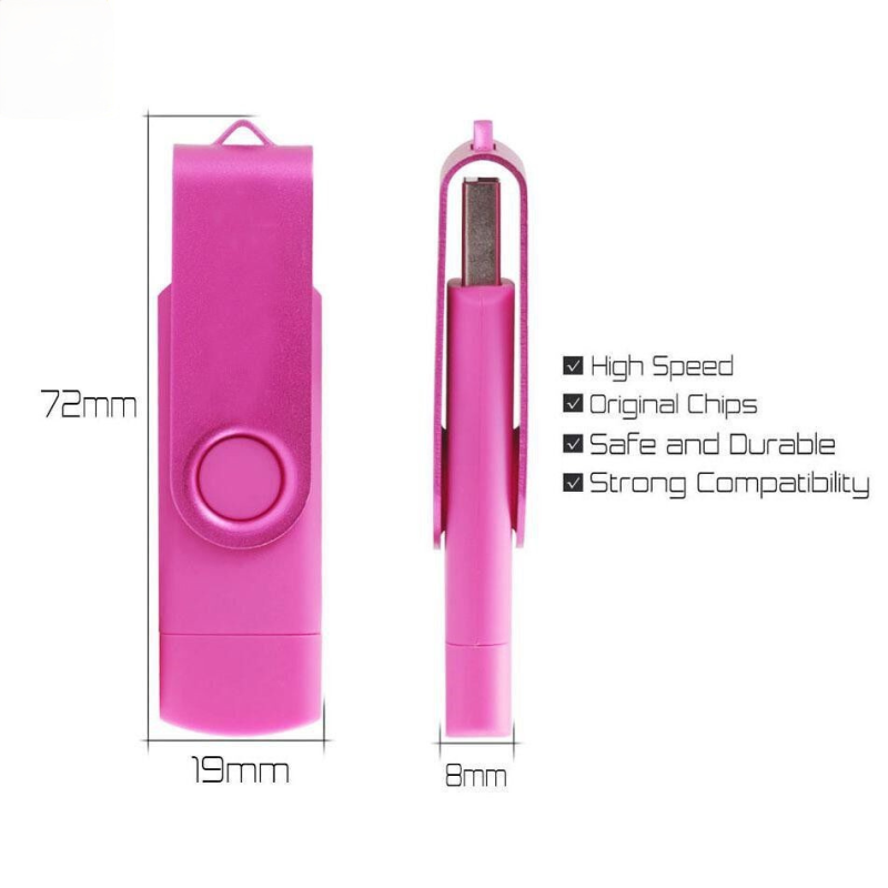 (COD) 8 màu OTG Micro USB to USB Flash Drive Pen Drive Memory Stick 32G 256GB 2TB cho Android Máy tính xách tay Xiaomi Huawei Máy tính xách tay Trong kho Đĩa flash