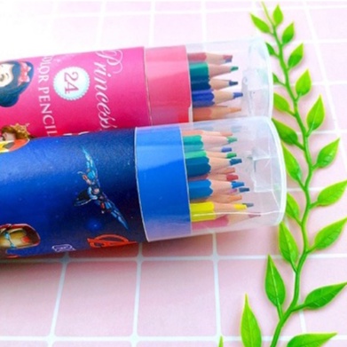 Bút chì màu , Lọ chì màu Kèm sẵn Gọt Chì đủ loại 12/18/24 màu